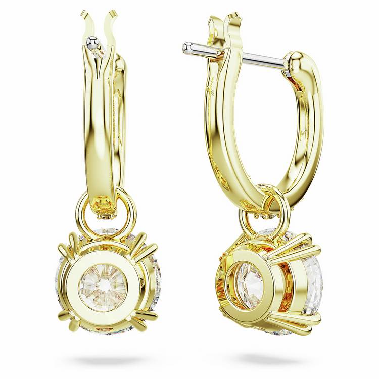 Swarovski gold tone plated crystal drop earrings, imported from the UK