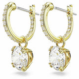 Swarovski gold tone plated crystal drop earrings, imported from the UK
