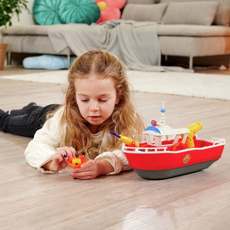Fireman Sam Titan Rescue Boat 32cm, imported from the UK
