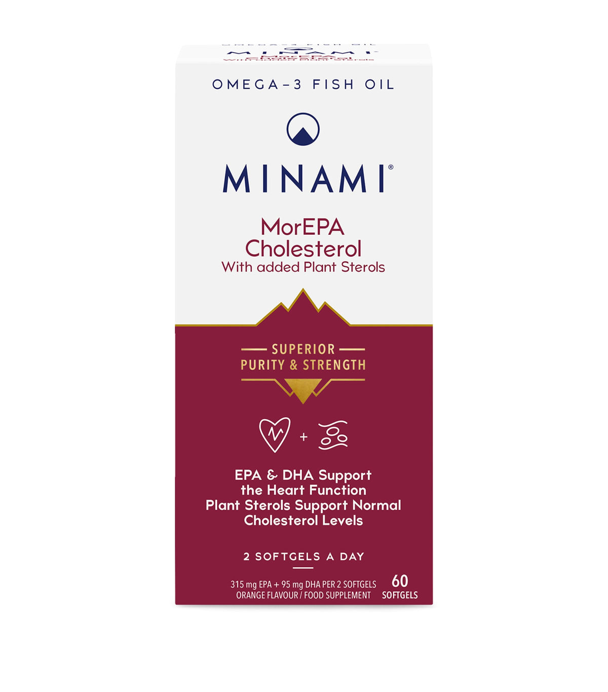 Nestlé Minami MorEPA Cholesterol heart health supplement 60 softgel tablets, imported from the UK