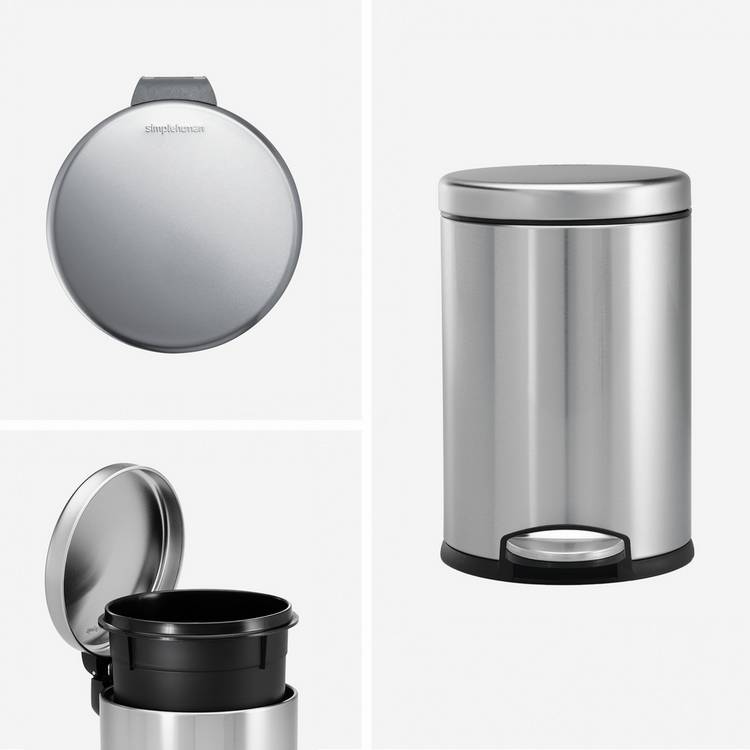 Simplehuman round pedal bin 4.5L, UK version