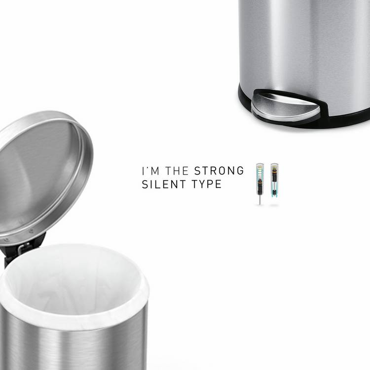 Simplehuman round pedal bin 4.5L, UK version