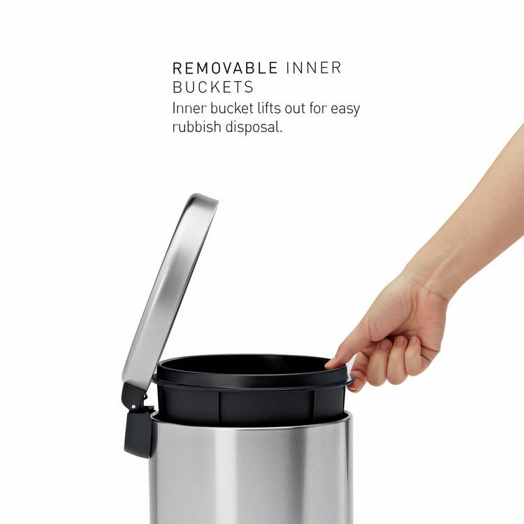 Simplehuman round pedal bin 4.5L, UK version