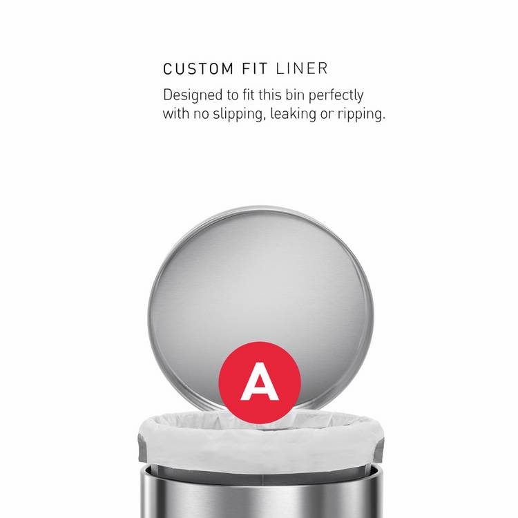 Simplehuman round pedal bin 4.5L, UK version
