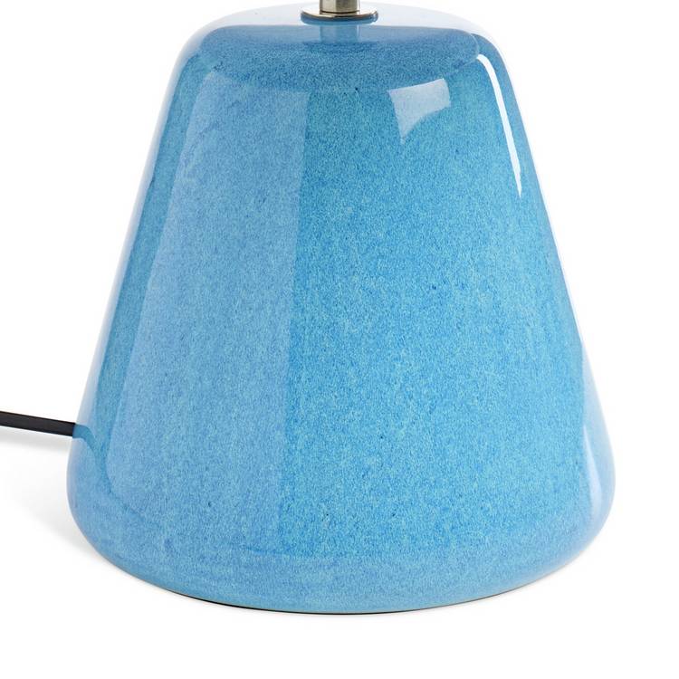 Habitat blue ceramic table lamp 34.5cm, UK version