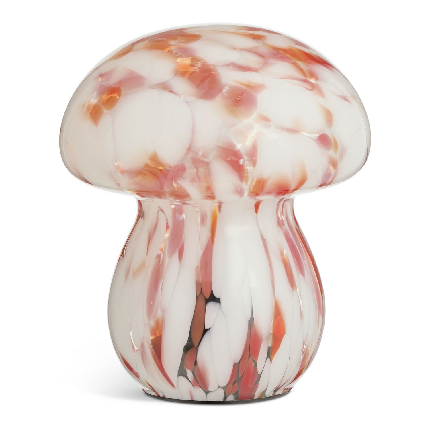 Habitat Mushroom Glass Battery Powered Table Lamp-White&Rust