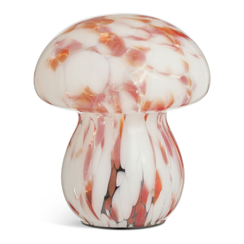 Habitat Mushroom Glass Battery Powered Table Lamp-White&Rust