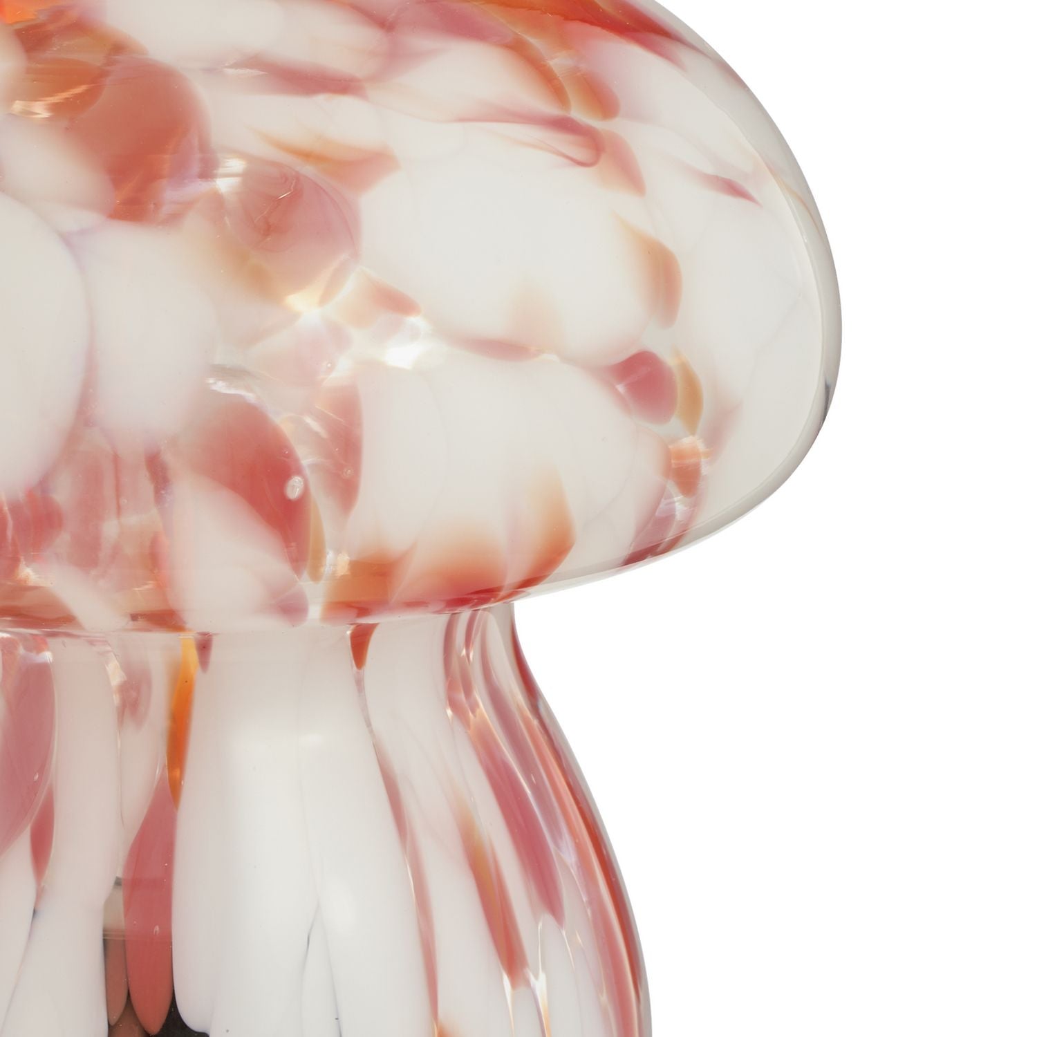 Habitat Mushroom Glass Battery Powered Table Lamp-White&Rust