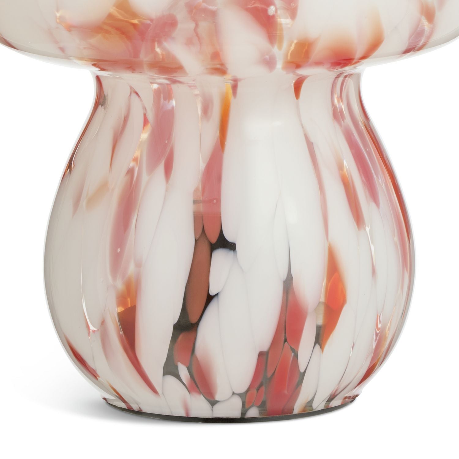 Habitat Mushroom Glass Battery Powered Table Lamp-White&Rust