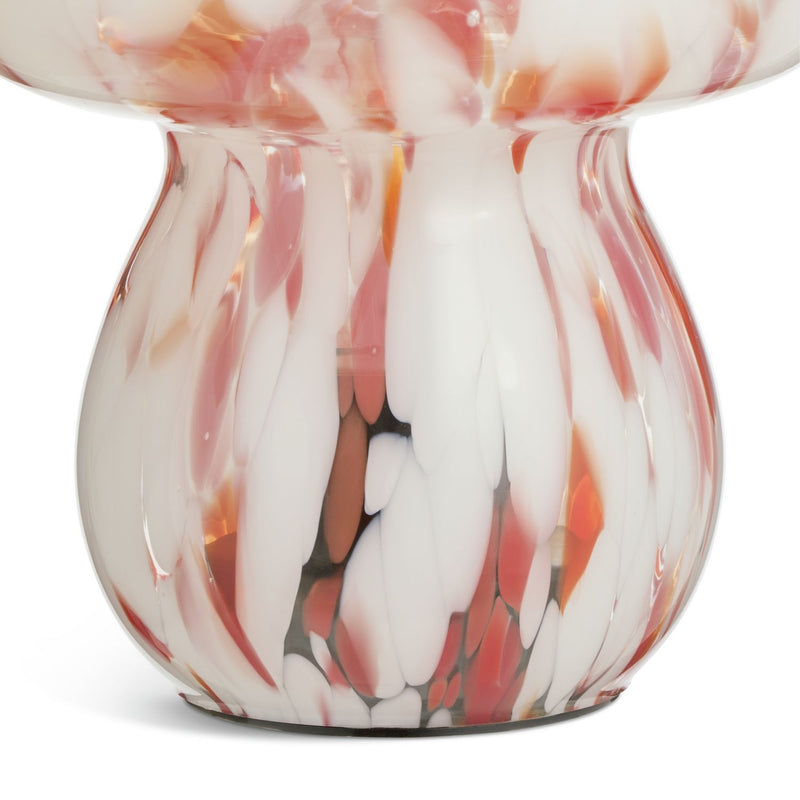 Habitat Mushroom Glass Battery Powered Table Lamp-White&Rust