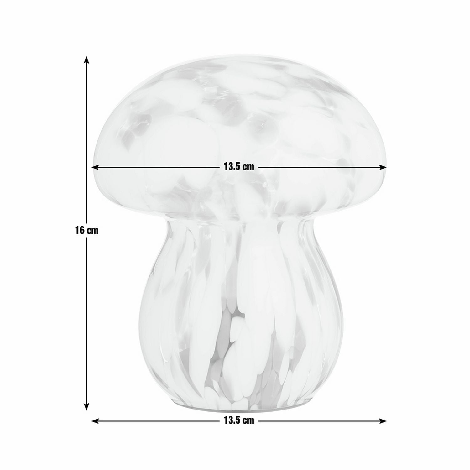 Habitat Mushroom Glass Battery Powered Table Lamp-White&Rust