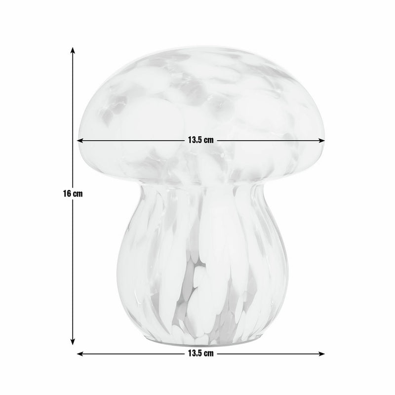 Habitat Mushroom Glass Battery Powered Table Lamp-White&Rust