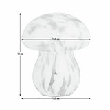 Habitat Mushroom Glass Battery Powered Table Lamp-White&Rust