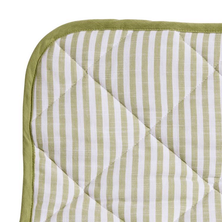 Habitat striped yarn dye bedspread olive 220x200cm (British brand)