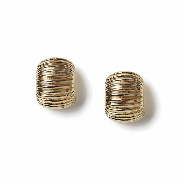 Freedom gold-tone half hoop earrings, imported from the UK