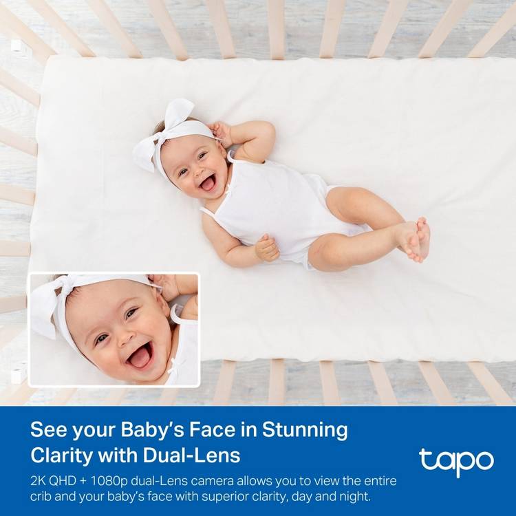 Tapo C840 2K smart dual lens baby camera, UK version