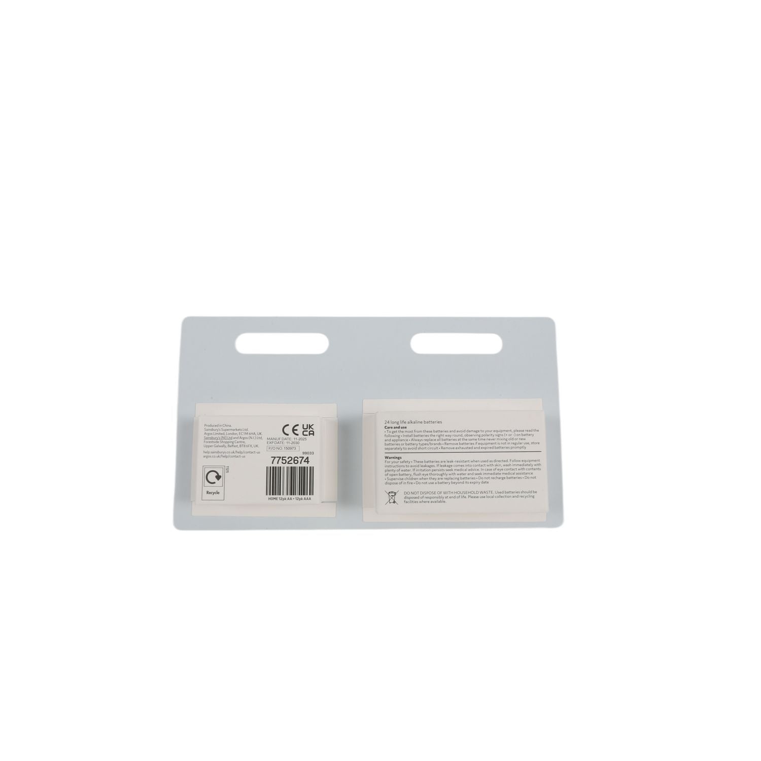 Argos Home AA and AAA alkaline batteries pack of 24 - British product
