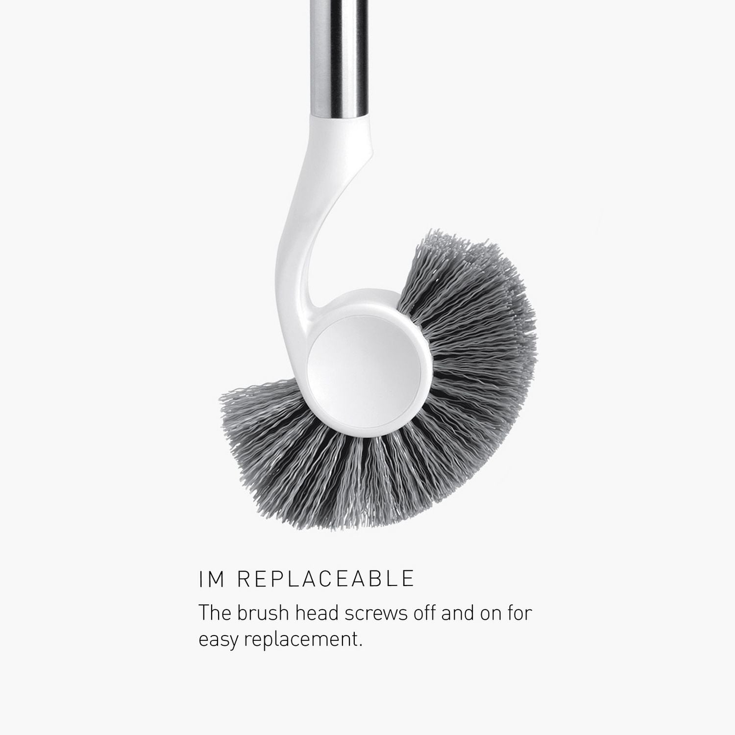 Simplehuman crescent-shaped toilet brush white (British brand)