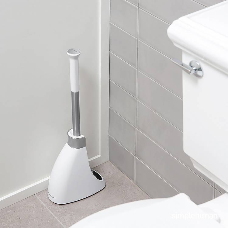 Simplehuman crescent-shaped toilet brush white (British brand)