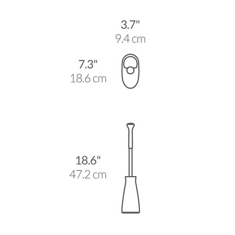 Simplehuman crescent-shaped toilet brush white (British brand)