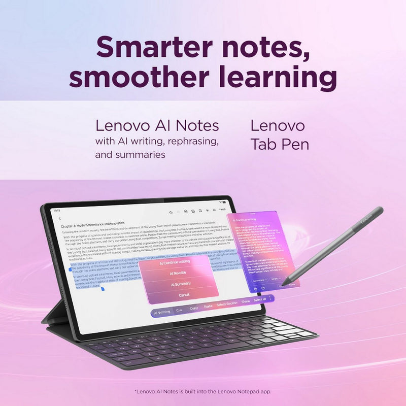 Lenovo Idea Tab Plus 256GB tablet 12.1 inch, imported from the UK