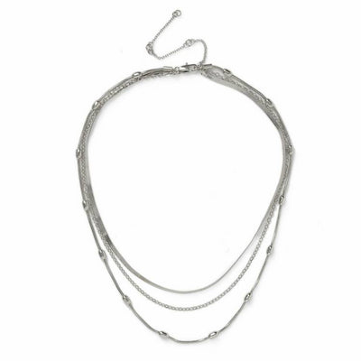 Argos Revere Liars & Lovers Silver 3-Row Snake Chain Pendant Necklace, 45cm- Buy online at McGrocer