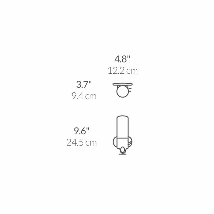 Simplehuman wall mounted pump stainless steel (British brand)