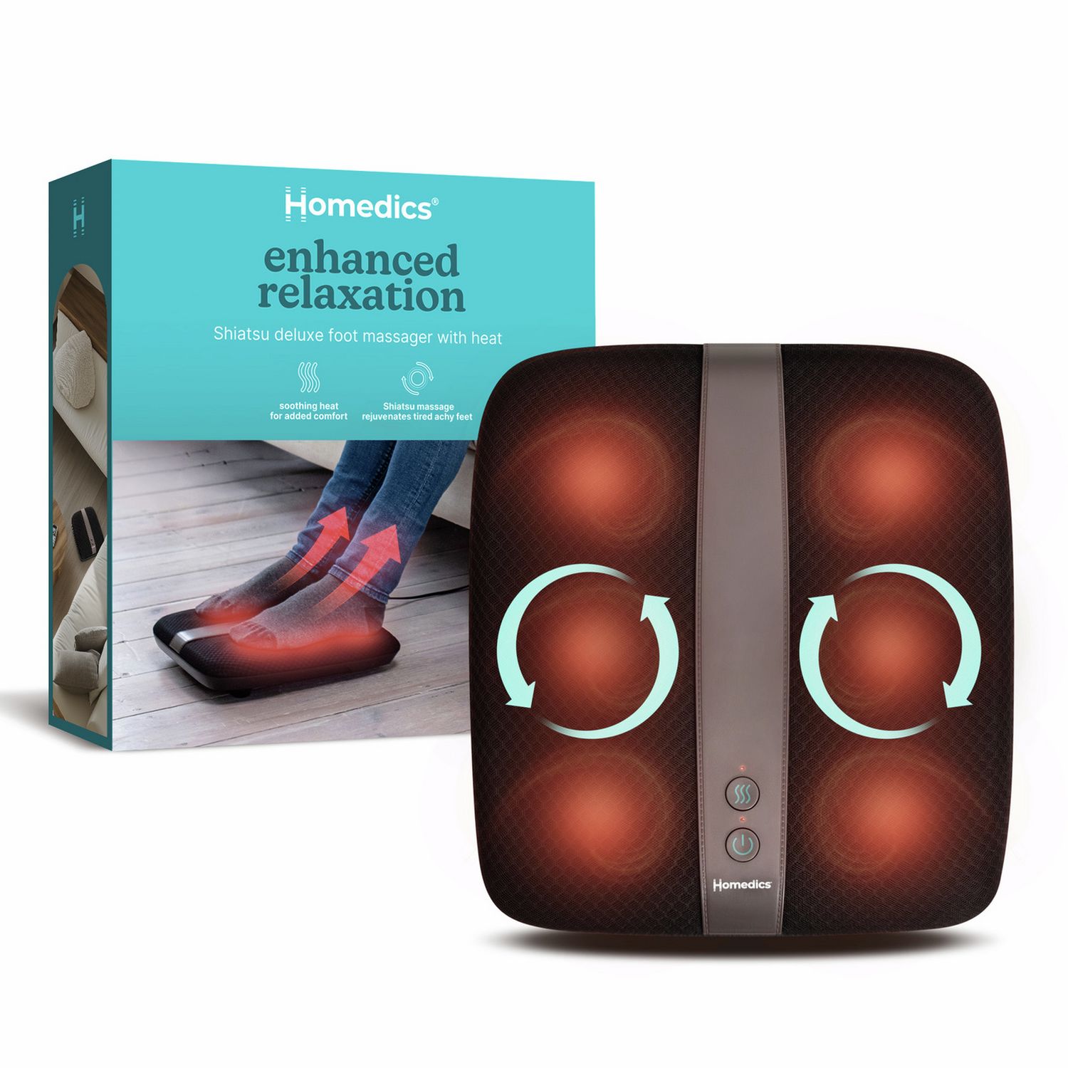Homedics Shiatsu Deluxe Foot Massager device, UK version