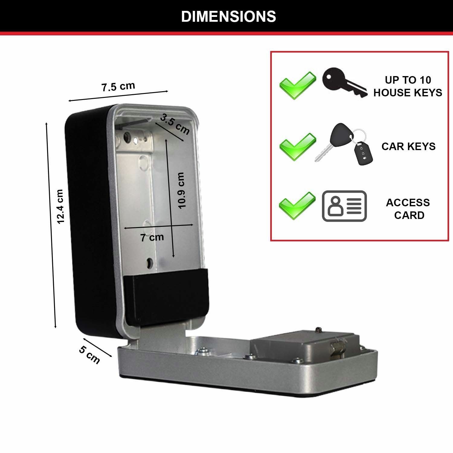 Master Lock 5410EURD wall mounted key safe - British product