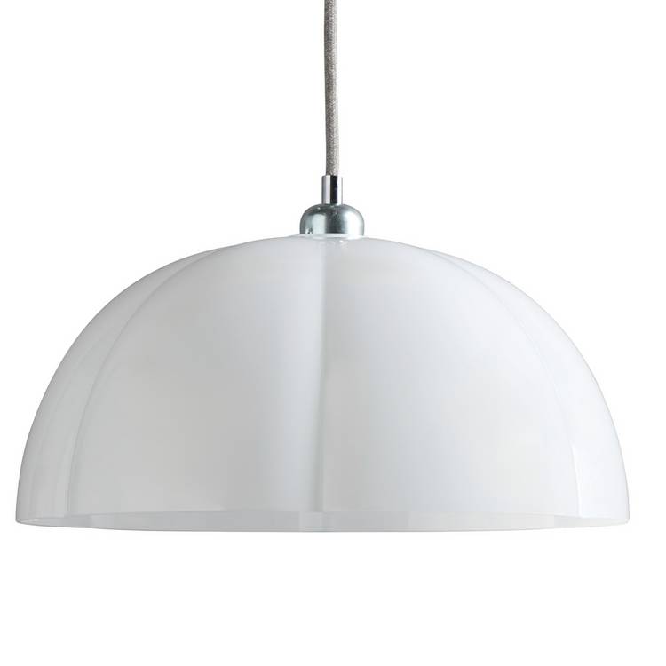 Habitat white scalloped glass lampshade 35cm - British product