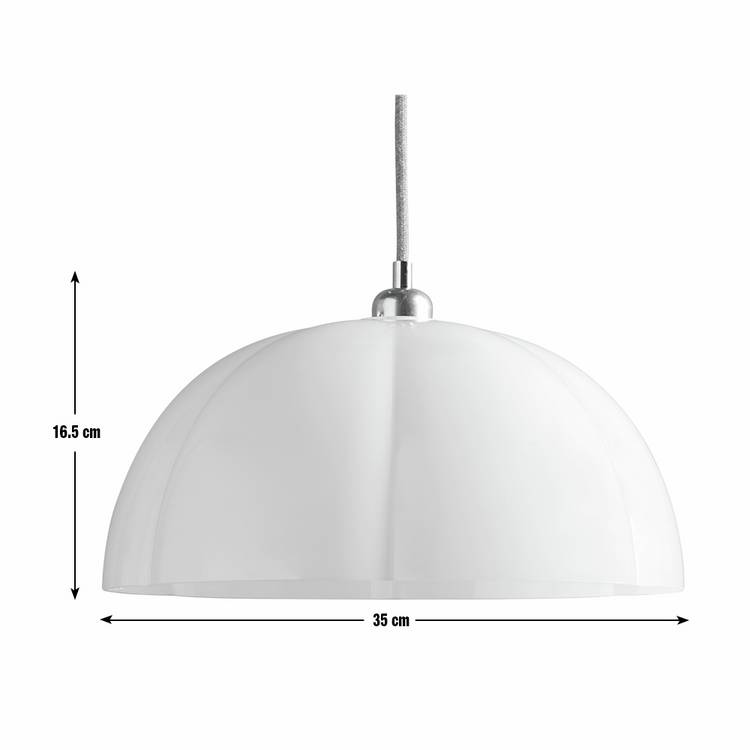Habitat white scalloped glass lampshade 35cm - British product