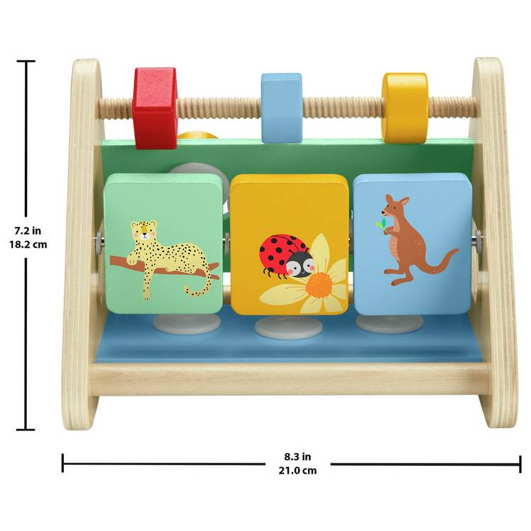 Fisher-Price wooden activity triangle fine motor toy, imported from the UK