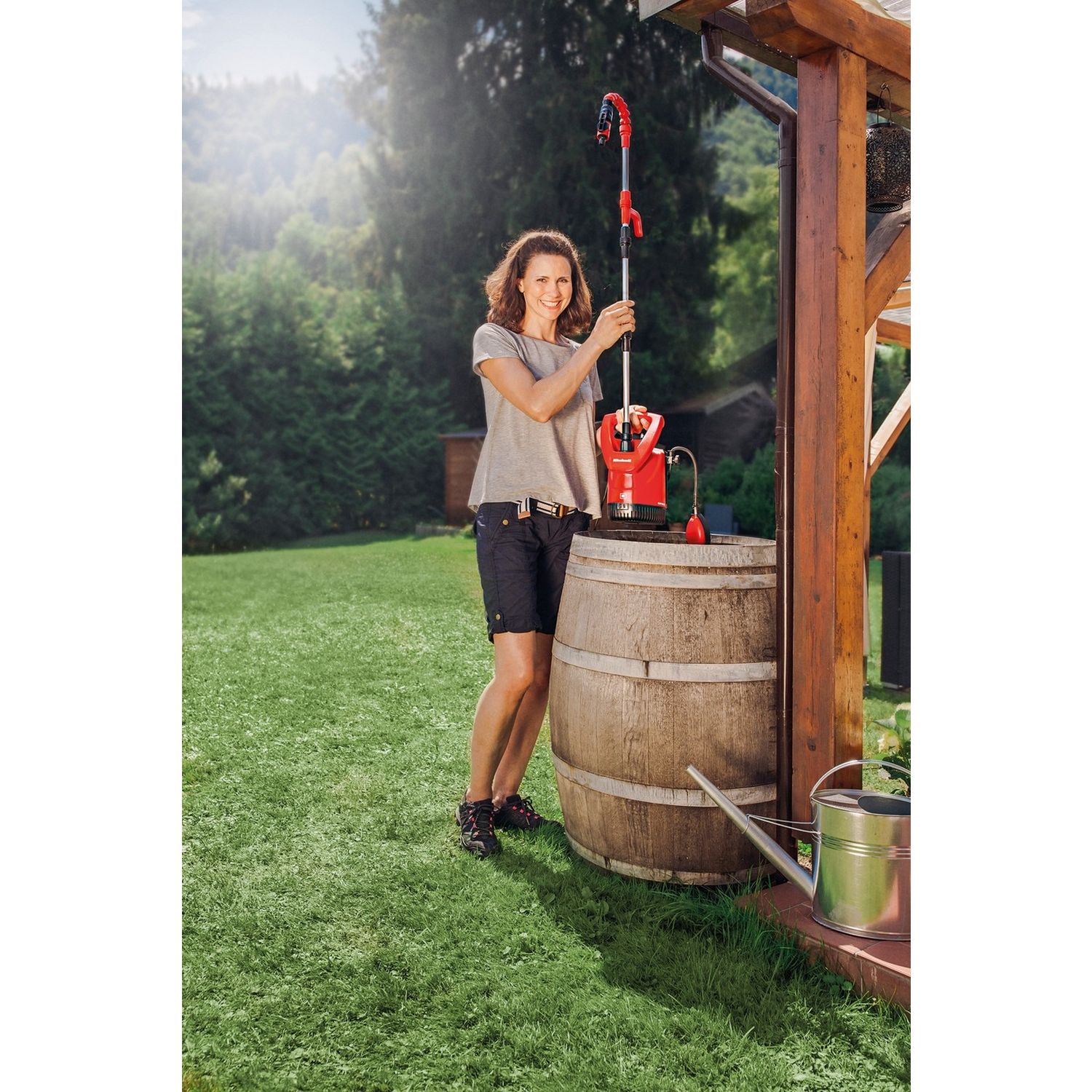 Einhell 350W rain barrel pump with adjustable float switch, UK version