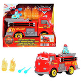 Disney Cars firetruck toy with Red and Guido figures (British brand)