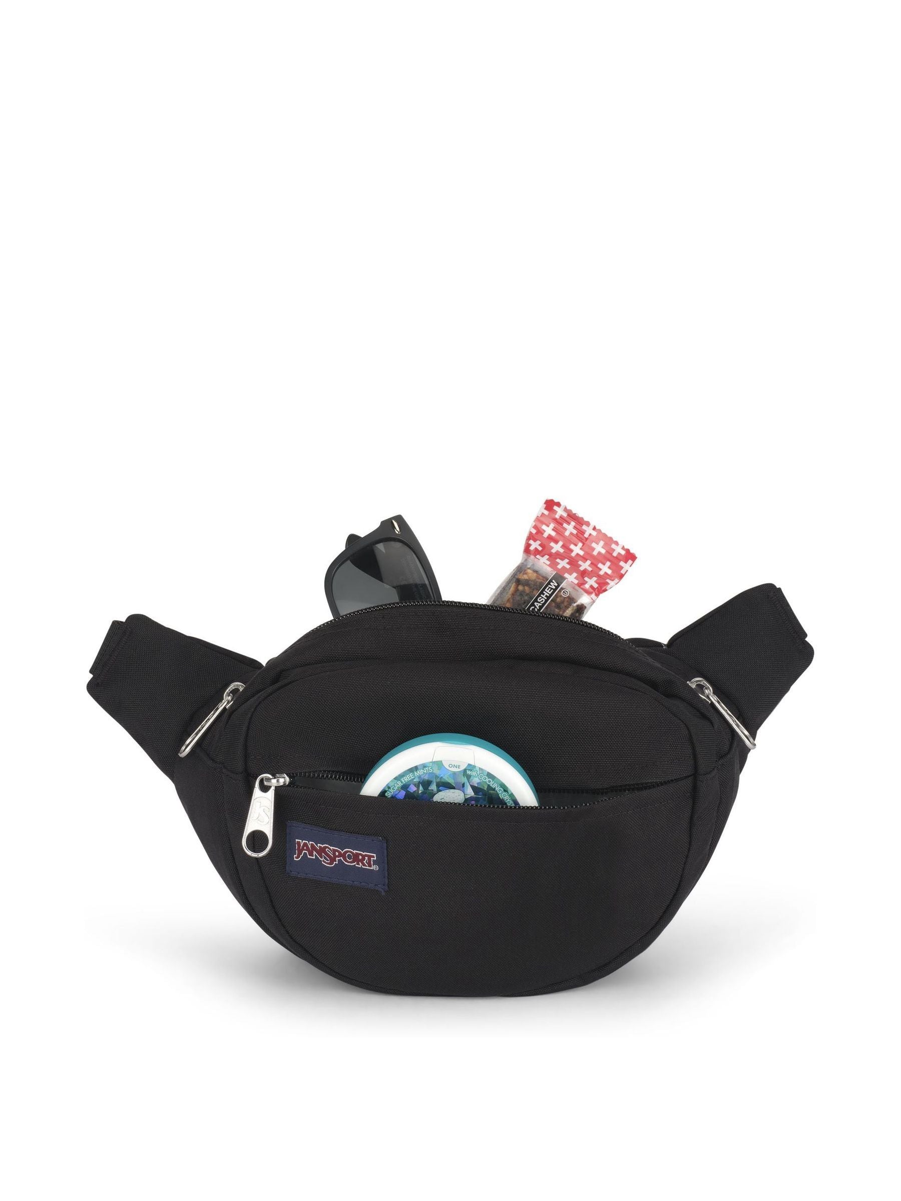 JanSport black Fifth Avenue bum bag, imported from the UK