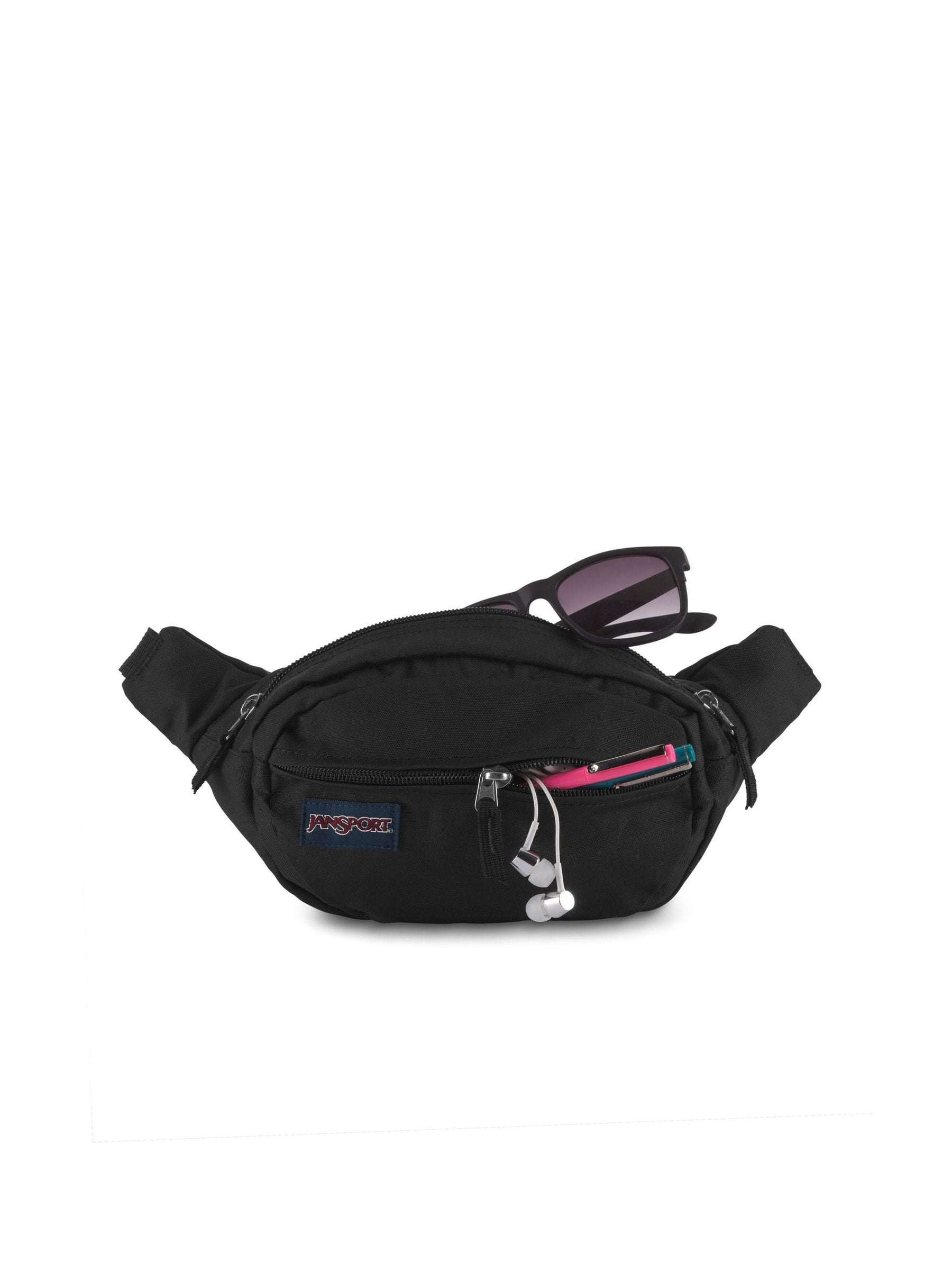 JanSport black Fifth Avenue bum bag, imported from the UK