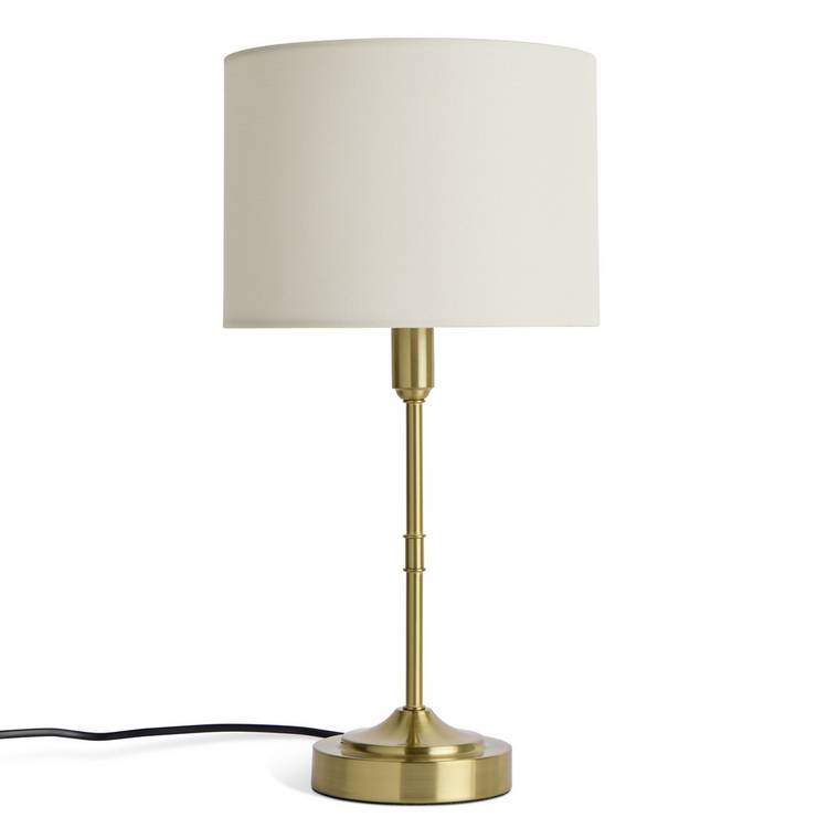 Argos Home Carla table lamp white and brass, UK version