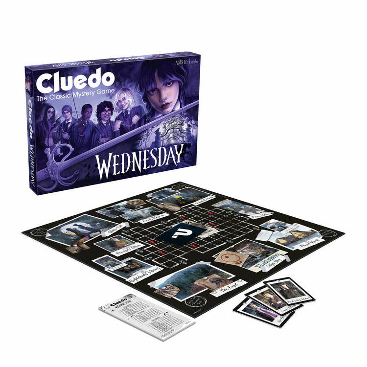 Warner Bros Cluedo Wednesday board game (British brand)