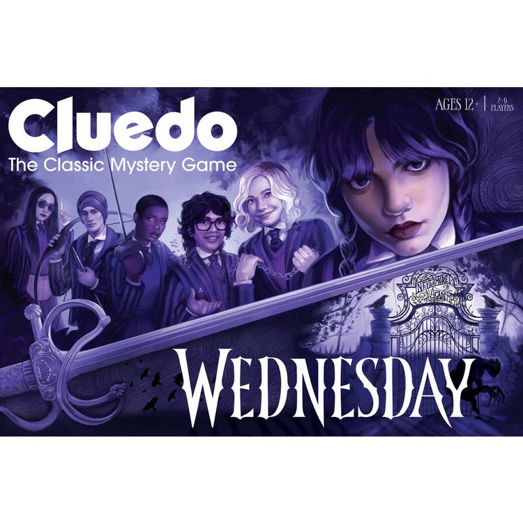 Warner Bros Cluedo Wednesday board game (British brand)