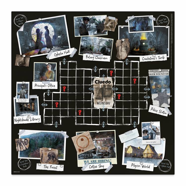 Warner Bros Cluedo Wednesday board game (British brand)