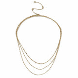 Liars & Lovers gold plated multilayer chain necklace 45cm, imported from the UK