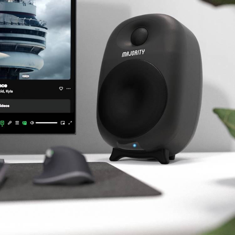 Majority D80 bookshelf Bluetooth speakers black (British brand)
