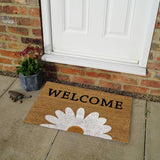 Primeur welcome daisy natural doormat 60x40cm, UK version