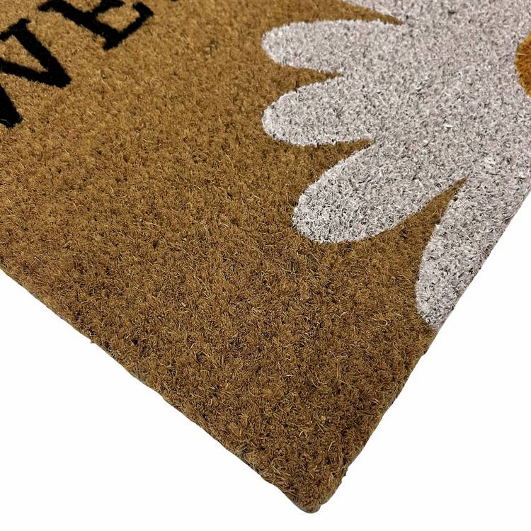 Primeur welcome daisy natural doormat 60x40cm, UK version