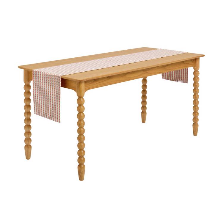 Habitat woven stripe cotton table runner in orange (British brand)