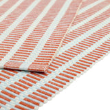 Habitat woven stripe cotton table runner in orange (British brand)