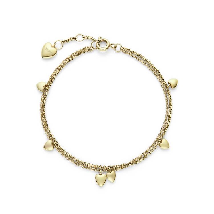Olivia Burton yellow gold mini heart bracelet (British brand)