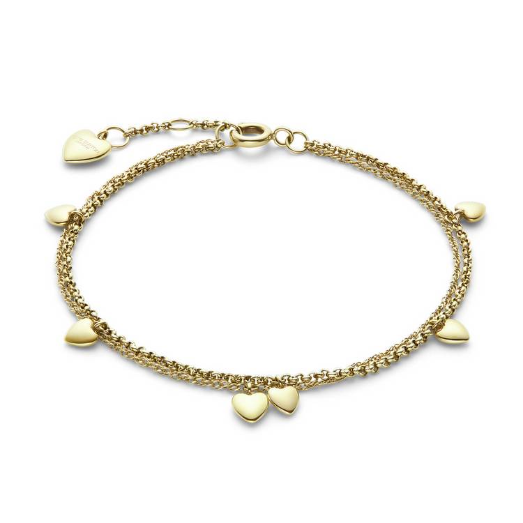 Olivia Burton yellow gold mini heart bracelet (British brand)