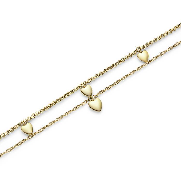 Olivia Burton yellow gold mini heart bracelet (British brand)