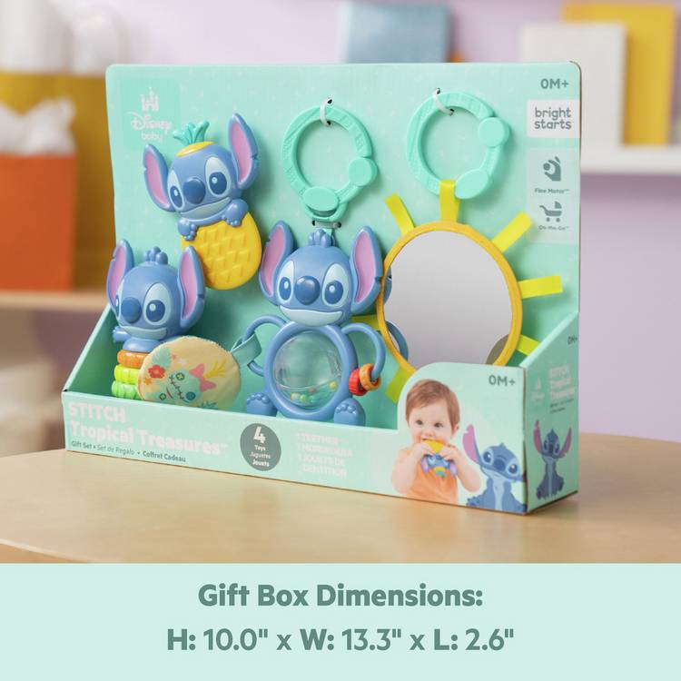Bright Starts Stitch Tropical Treasures gift set, imported from the UK